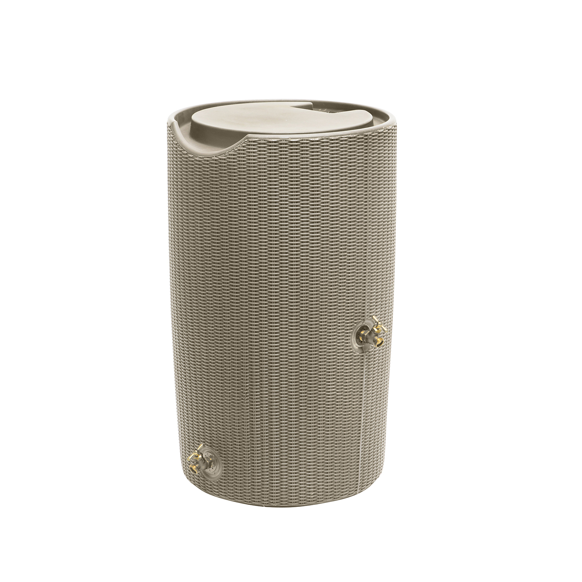 Good Ideas Impressions Bali Rain Saver Barrel — 50 Gallon, Flat Top, Desert Sand, Model# IMP-B50NP-DES